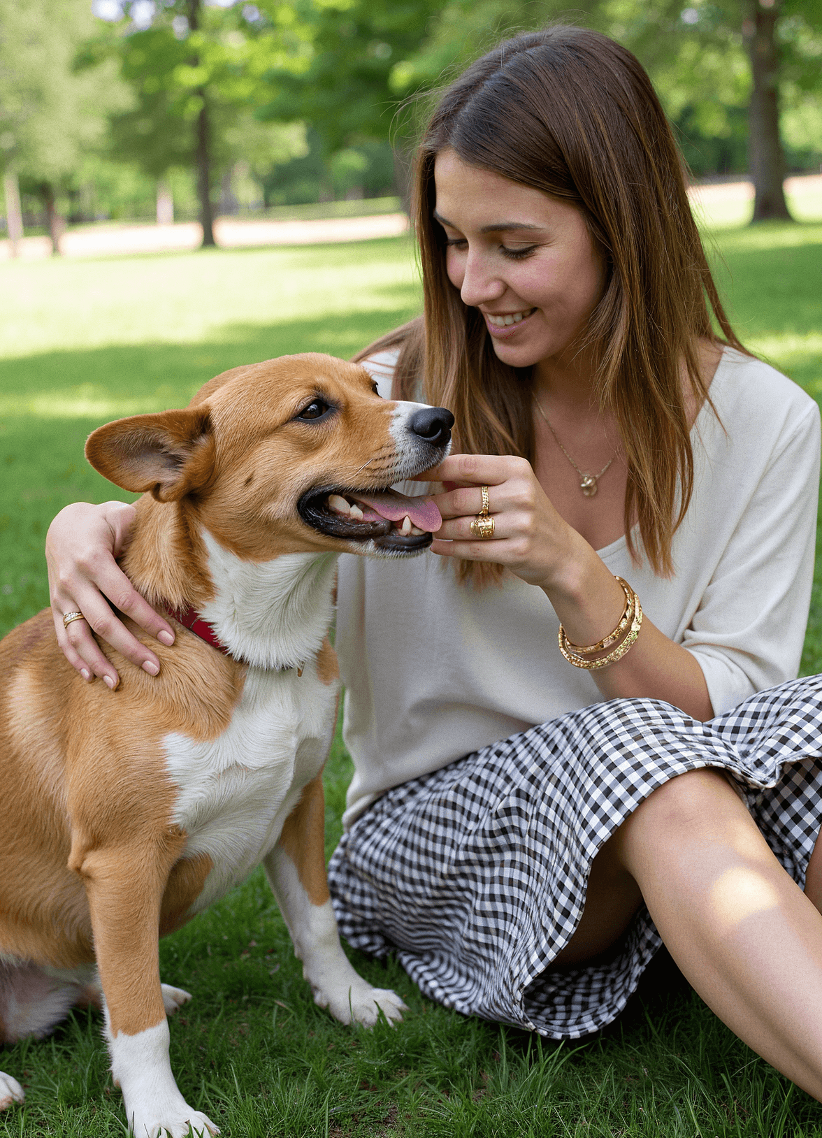 Barbara Palvin and her dog