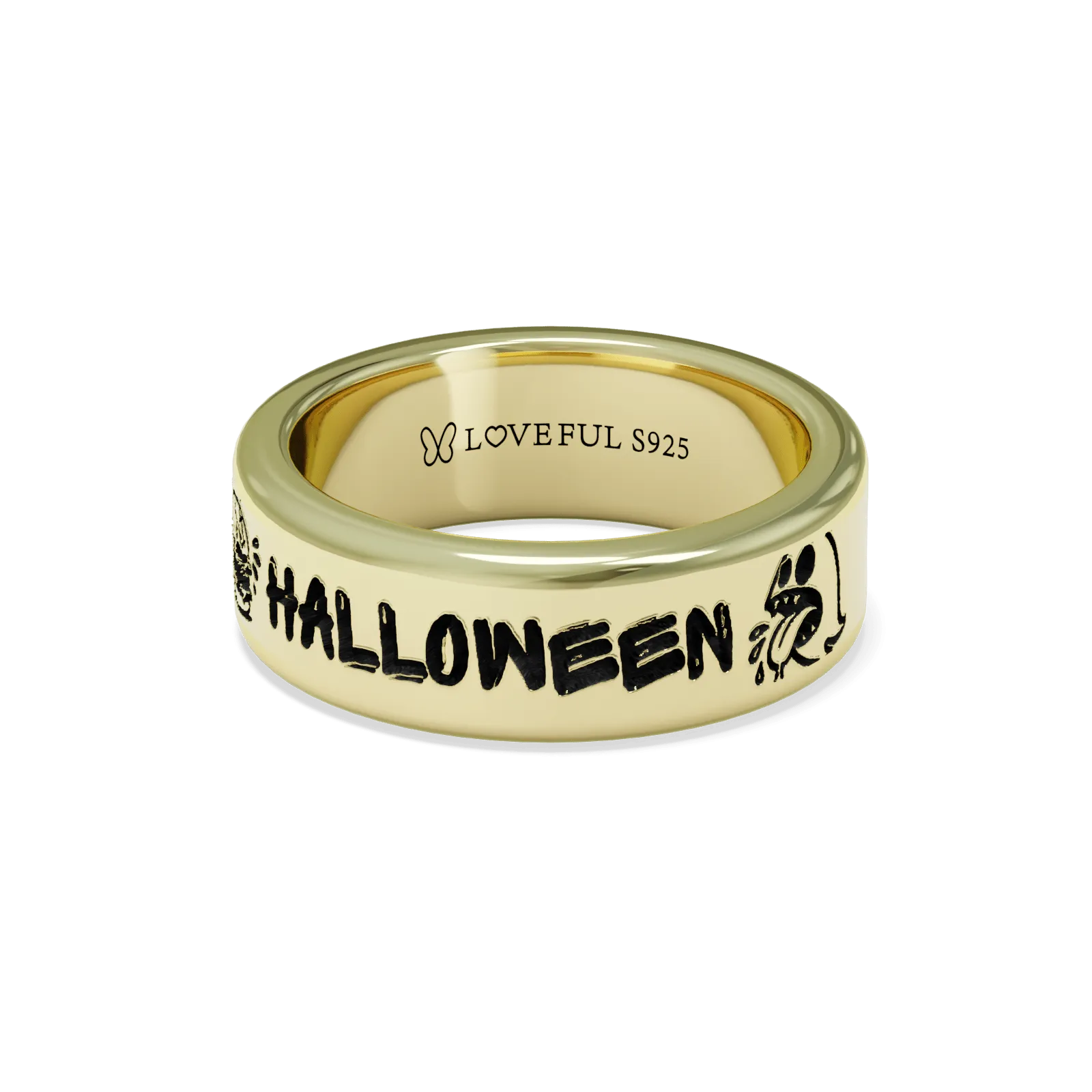 Polished 14K Gold Vermeil, Classic Vintage Square, Halloween, Ketchup … We Gotta Go