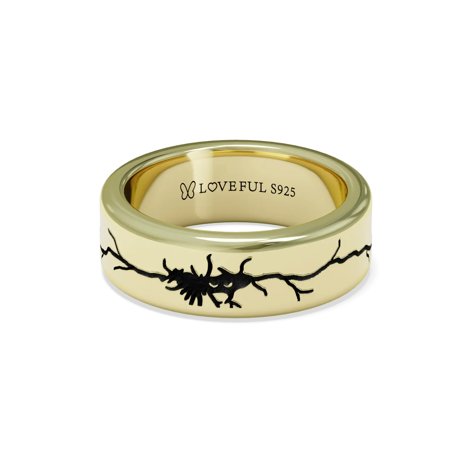Polished 14K Gold Vermeil, Classic Vintage Square, halloween III-68B7CC7A53293
