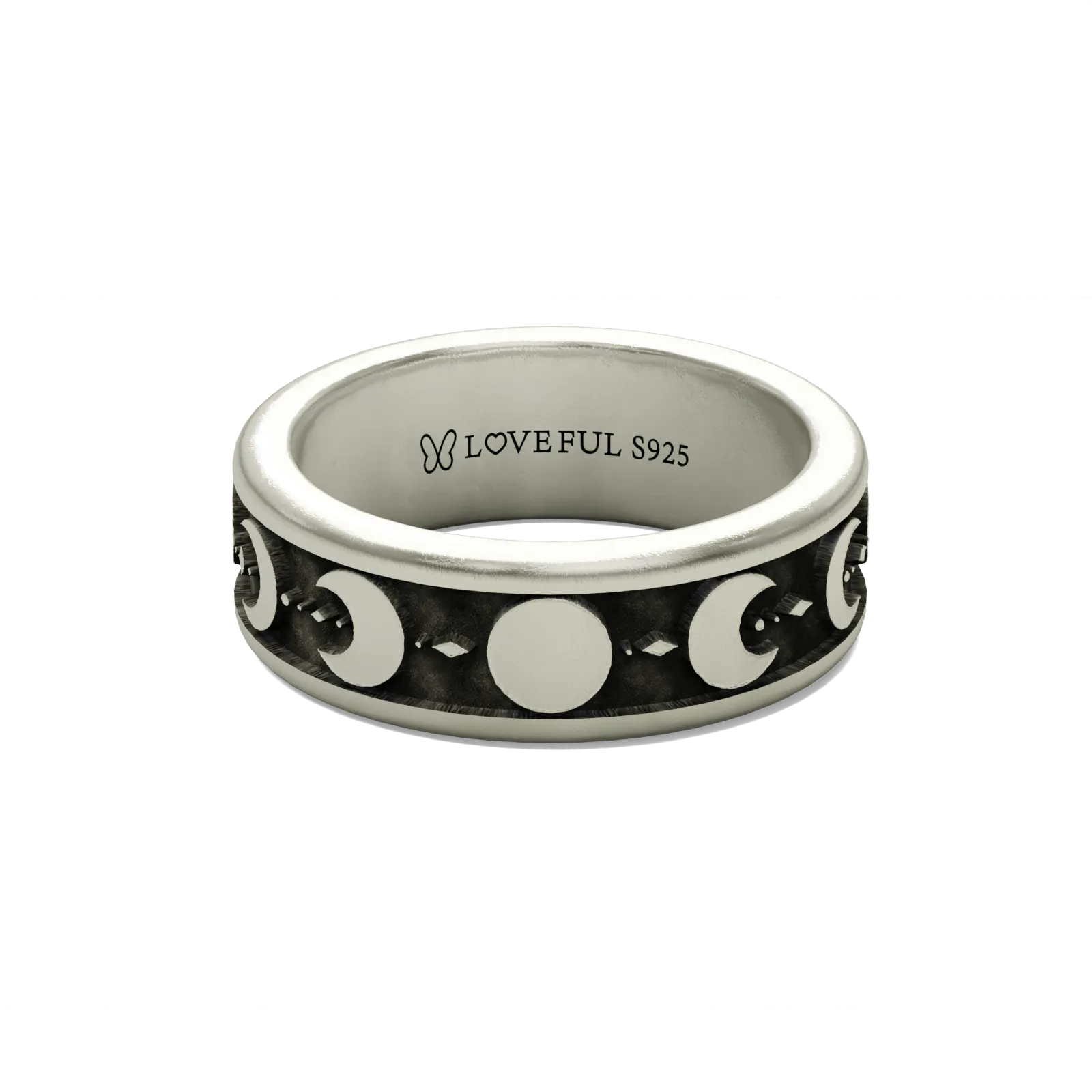 Matte Silver Ring, Classic Vintage Square, Wax & Wane