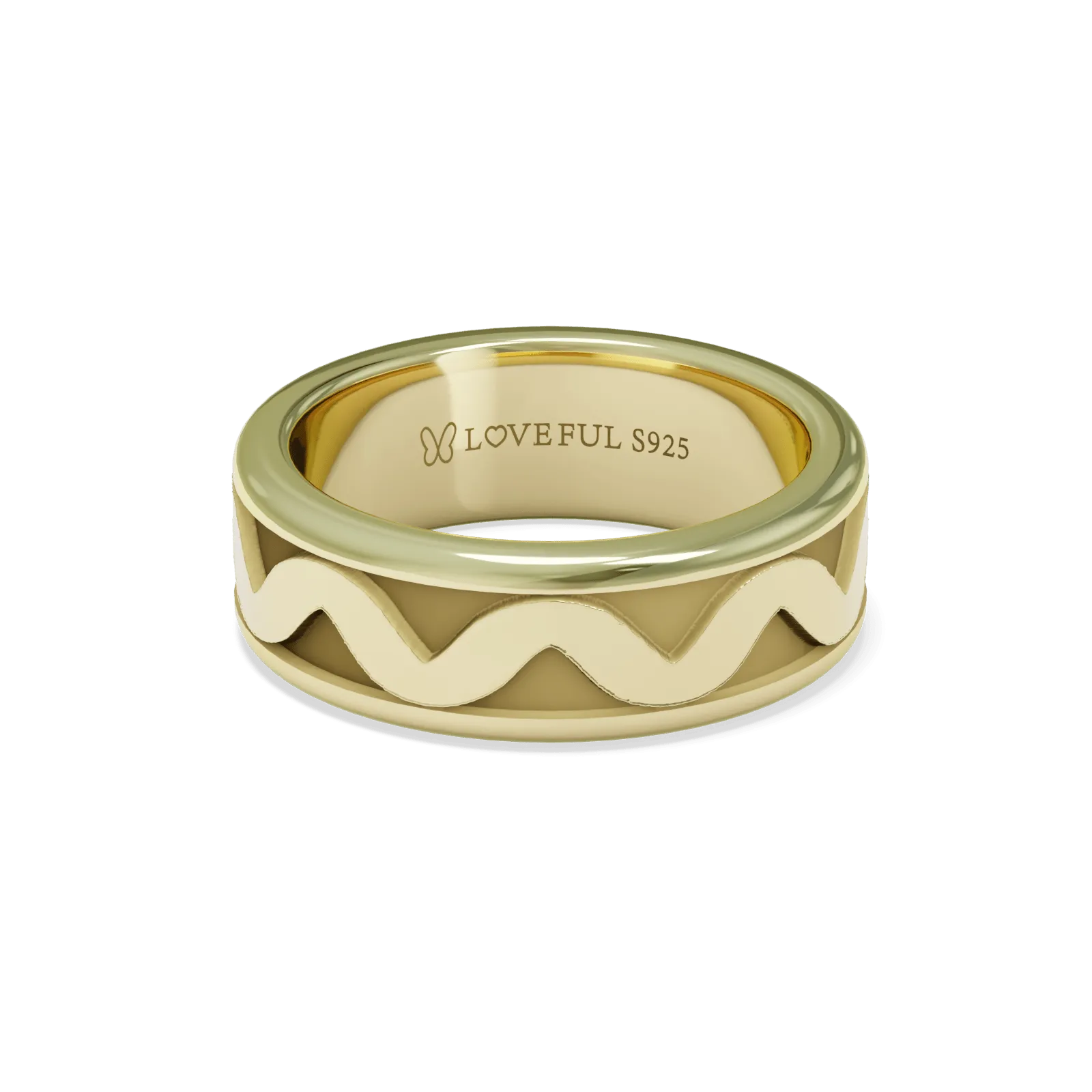 Polished 14K Gold Vermeil, Classic Vintage Square, Flowline Polished 14K Gold Vermeil, Classic Vintage Square, Flowline