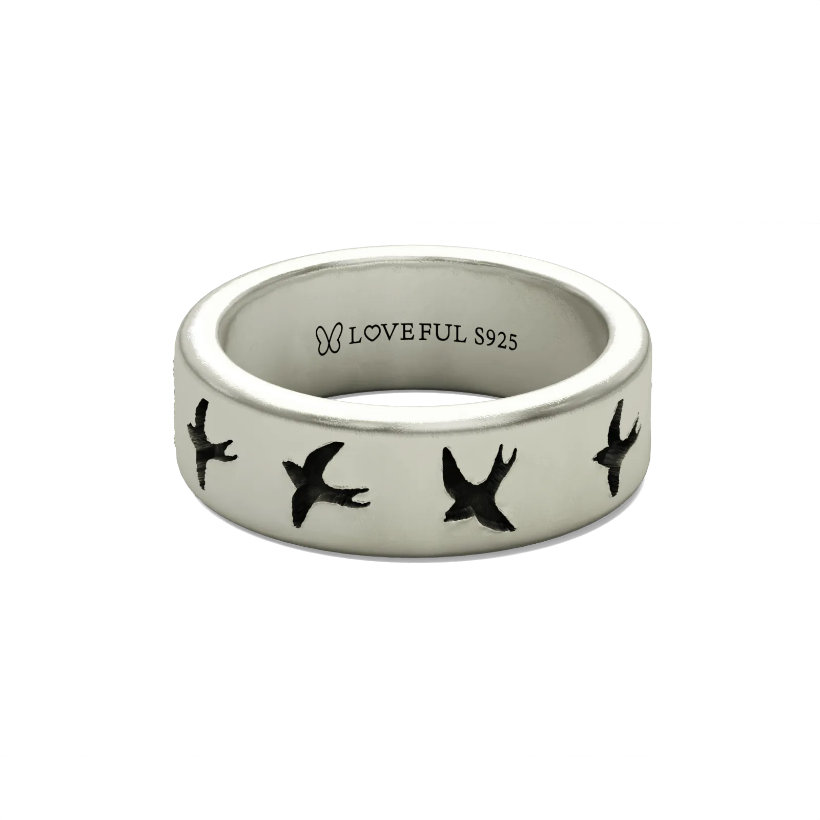 Matte Silver Ring, Classic Vintage Square, Jest Decoration-68D50630A90B0